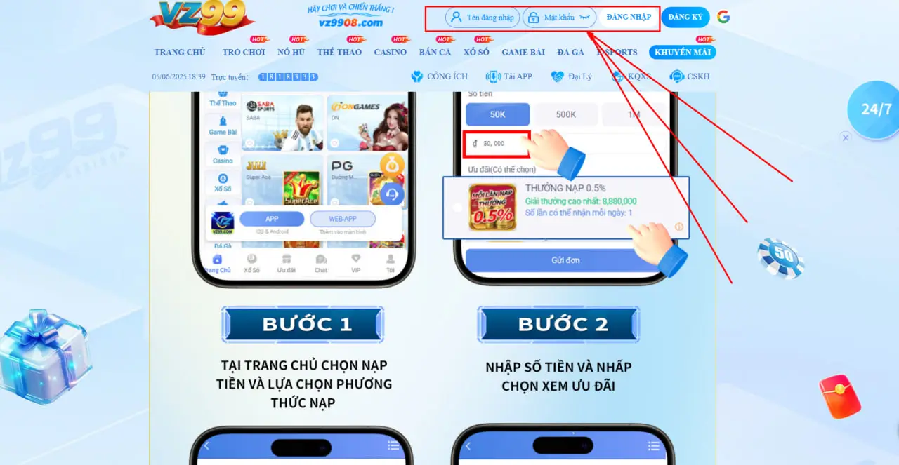 đăng nhập vz99 với 3 bước đơn giản và an toàn